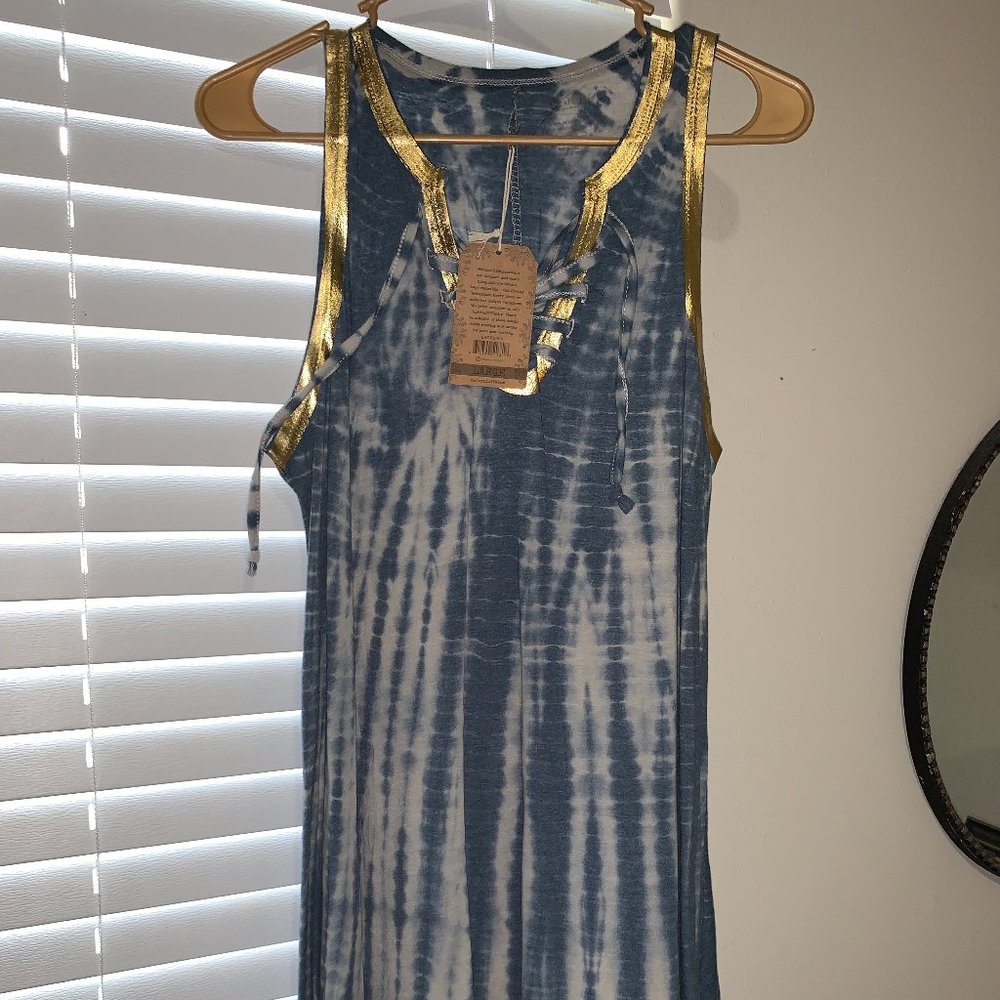 Blue and White Tie-Dye dress